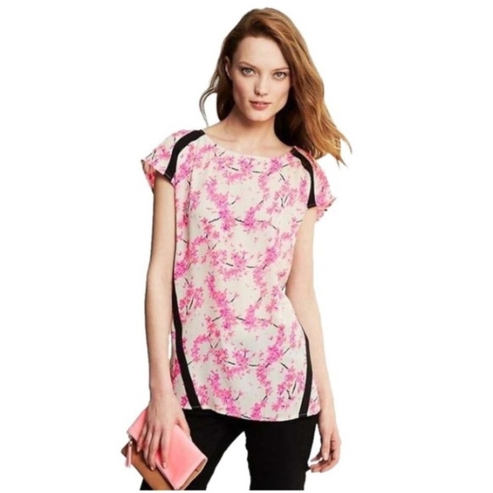 Banana Republic floral blouse